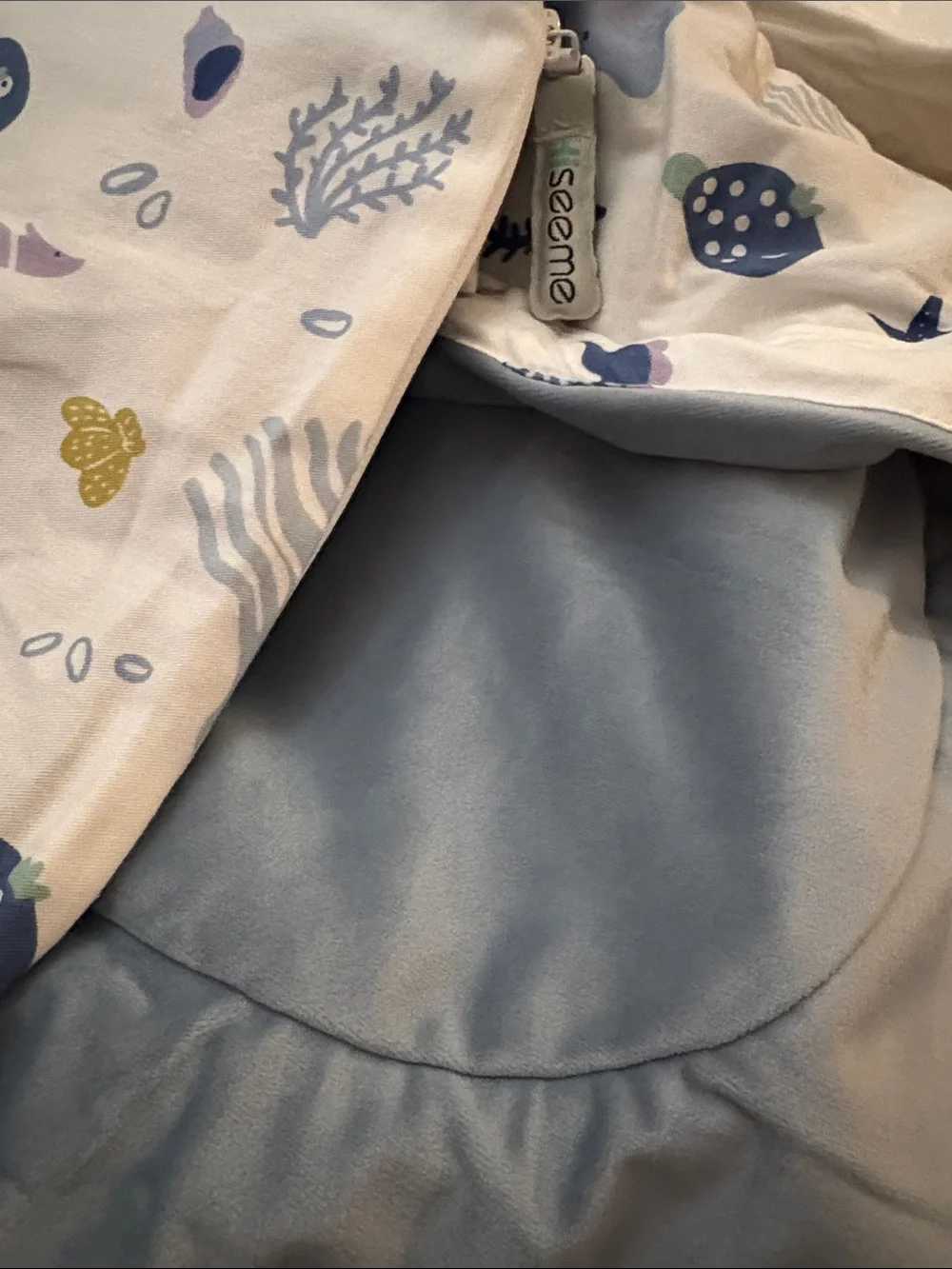 Sea Life Baby Bedding Set - Blue/White Nautical Print NWOT!